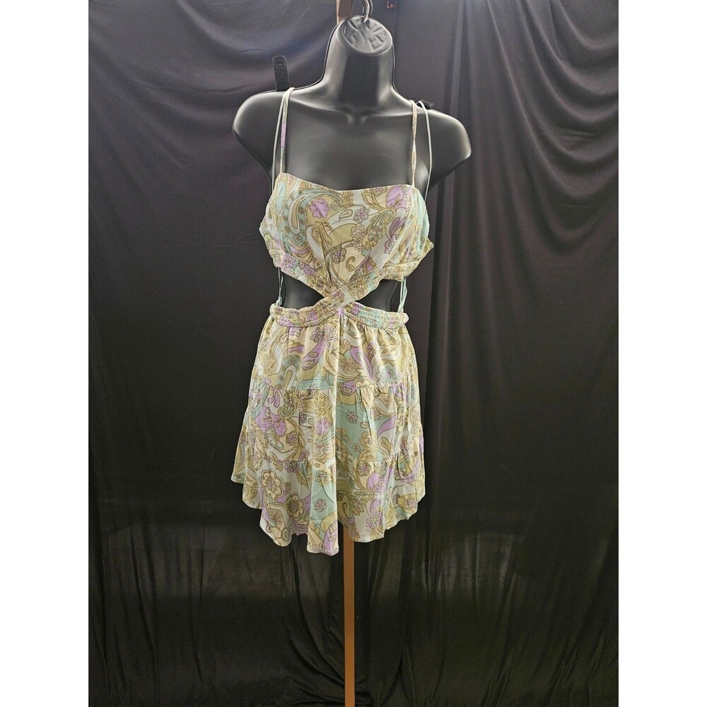 WOMEN'S RESORT WEAR SKY TO MOON CUT OUT MULTI COLOR DRESS SIZE LARGE